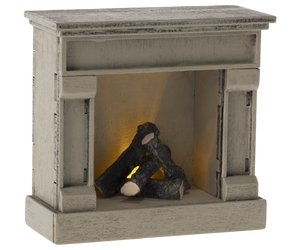 MAILEG FIREPLACE, MOUSE OFF WHITE