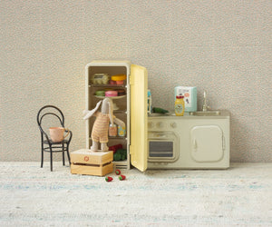 MAILEG MINIATURE FRIDGE YELLOW