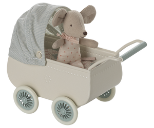 MAILEG PRAM WITH BABY MOUSE