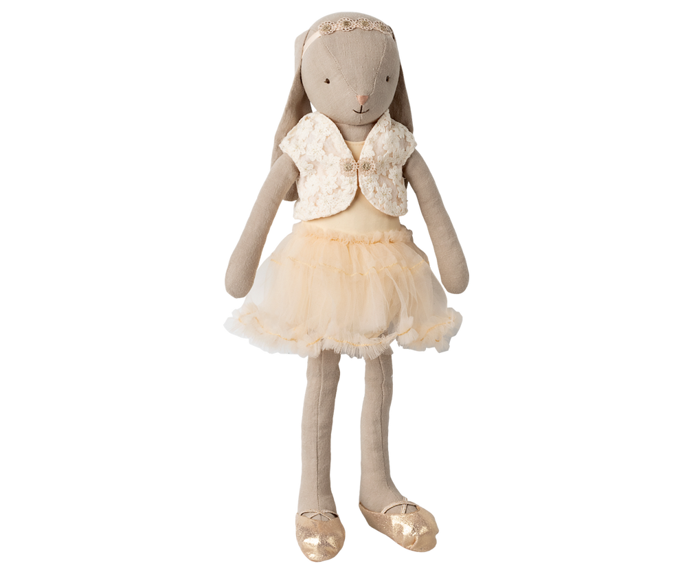 MAILEG BUNNY SIZE 3 CLASSIC BALLET SUIT & CREAM SKIRT