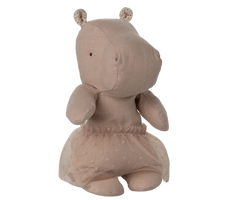 MAILEG SAFARI FRIENDS HIPPO W/SKIRT  SOFT ROSE