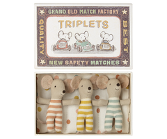 MAILEG TRIPLETS BABY MICE IN MATCHBOX