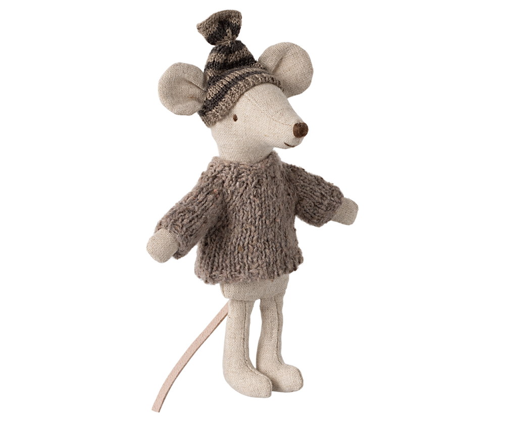Maileg Knitted Sweater and Hat, Big Brother Mouse