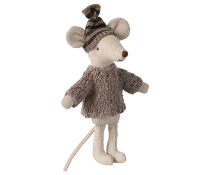 Maileg Knitted Sweater and Hat, Big Brother Mouse