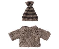 Maileg Knitted Sweater and Hat, Big Brother Mouse