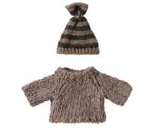 Maileg Knitted Sweater and Hat, Big Brother Mouse