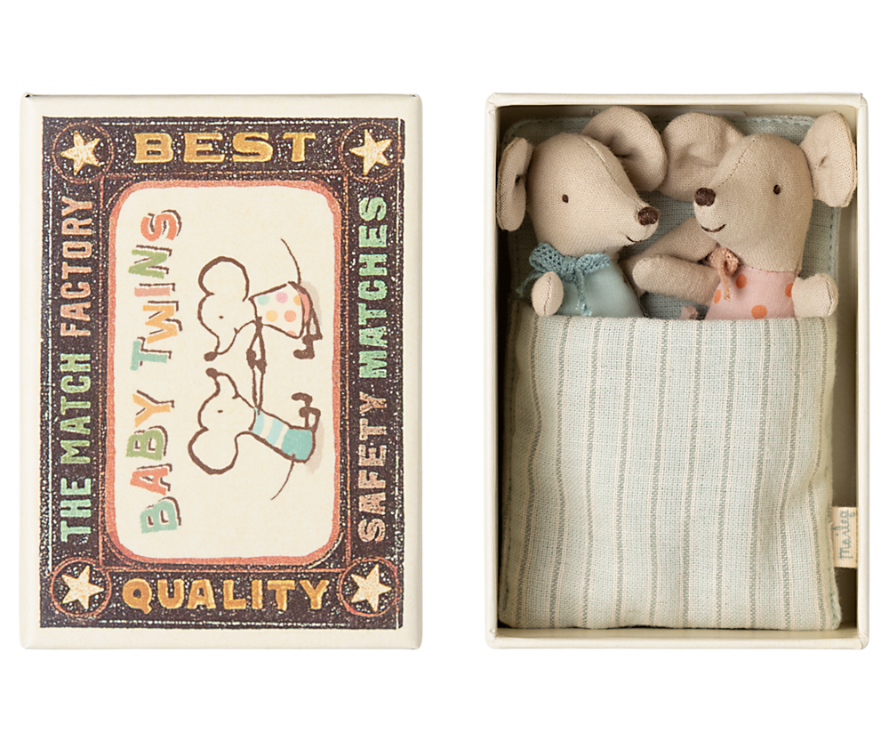 MAILEG BABY MICE TWINS IN MATCHBOX