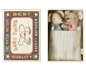MAILEG BABY MICE TWINS IN MATCHBOX