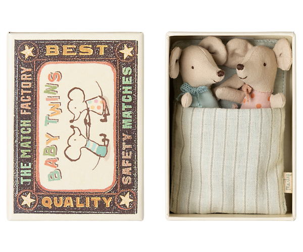 MAILEG BABY MICE TWINS IN MATCHBOX