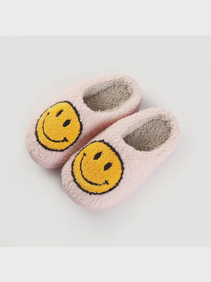 SL 2061 KIDS SMILEY FACE SOFT PLUSH SLIPPER