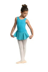 DANZNMOTION CHILDREN'S BASIC TANK LEOTARD WITH ATTACHED SKIRT