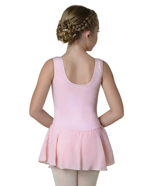 DANZNMOTION CHILDREN'S BASIC TANK LEOTARD WITH ATTACHED SKIRT