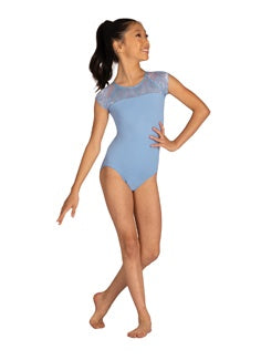 Danznmotion Cap Sleeve Lace Leotard w/ Back Detail