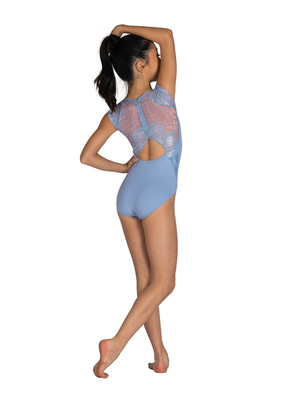 Danznmotion Cap Sleeve Lace Leotard w/ Back Detail