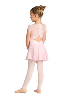 Danznmotion Lace Cap Sleeve Leotard Dress
