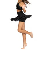DANZNMOTION MESH SKORT W/POCKET ON SHORTS