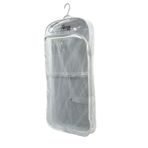 OVATION GEAR GUSSETED SIDE ZIP CLEAR GARMENT BAG
