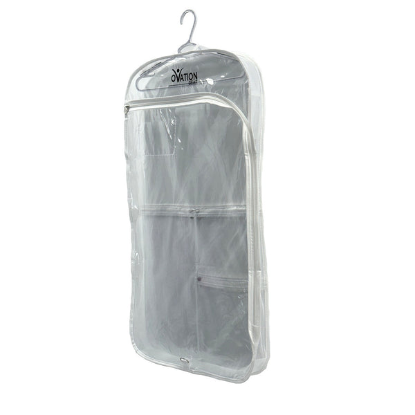 OVATION GEAR GUSSETED SIDE ZIP CLEAR GARMENT BAG