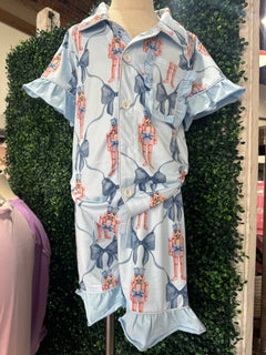 Blue Nutcracker Youth Pajama Set