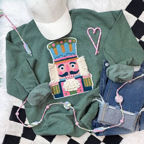 Yarn and Chenille Nutcracker Sweatshirt