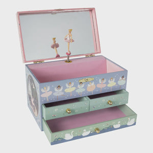 FLOSS & ROCK MUSICAL JEWELRY BOX W/3 DRAWERS