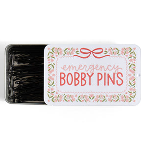 Emergency Bobby Pins Travel Tin with 60 Hair Pins