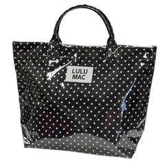 Lulu Mac Tote Bag Black/White Dot