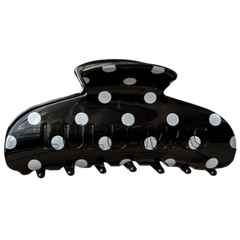 Lulu Mac Hair Clip Black/White Dot