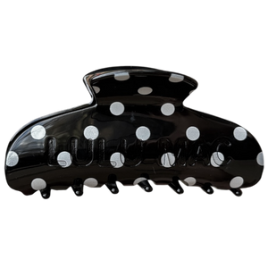Lulu Mac Hair Clip Black/White Dot