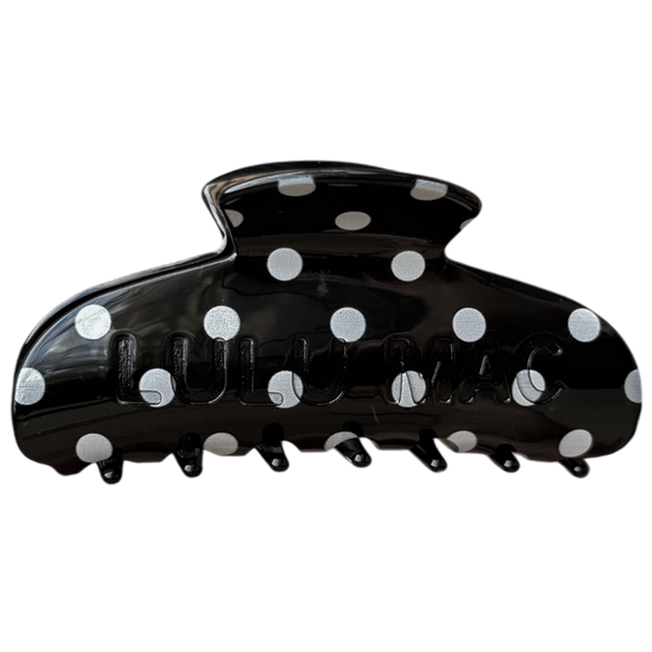 Lulu Mac Hair Clip Black/White Dot