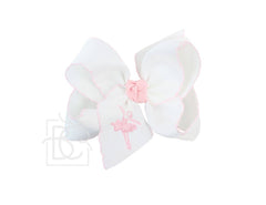 EMBROIDERED BALLERINA CROCHET EDGE BOWS