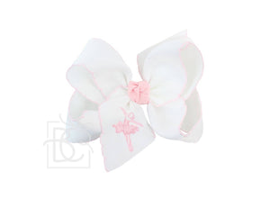 EMBROIDERED BALLERINA CROCHET EDGE BOWS