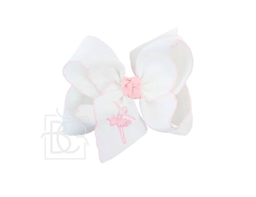 EMBROIDERED BALLERINA CROCHET EDGE BOWS