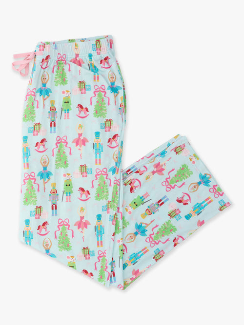 SoftSnooze™ Adult Bamboo Viscose Nutcracker Christmas Wishes Pajama Pants