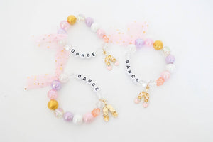 Cheeky Plum Glass Bead Stretch Bracelet