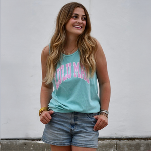 Lulu Mac Polka Dot Adult Chalky Mint Comfort Colors Tank