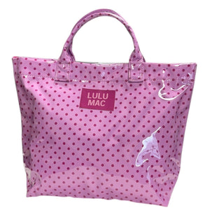 Lulu Mac Tote Bag Light Pink/Hot Pink Dot