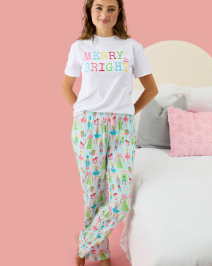 SoftSnooze™ Adult Bamboo Viscose Nutcracker Christmas Wishes Pajama Pants