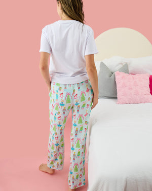 SoftSnooze™ Adult Bamboo Viscose Nutcracker Christmas Wishes Pajama Pants