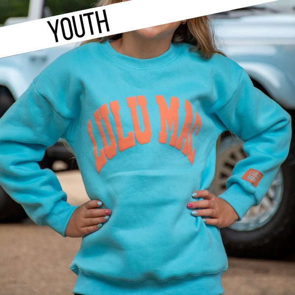 Lulu Mac Kids BLUE/ORANGE PUFF Sweatshirt