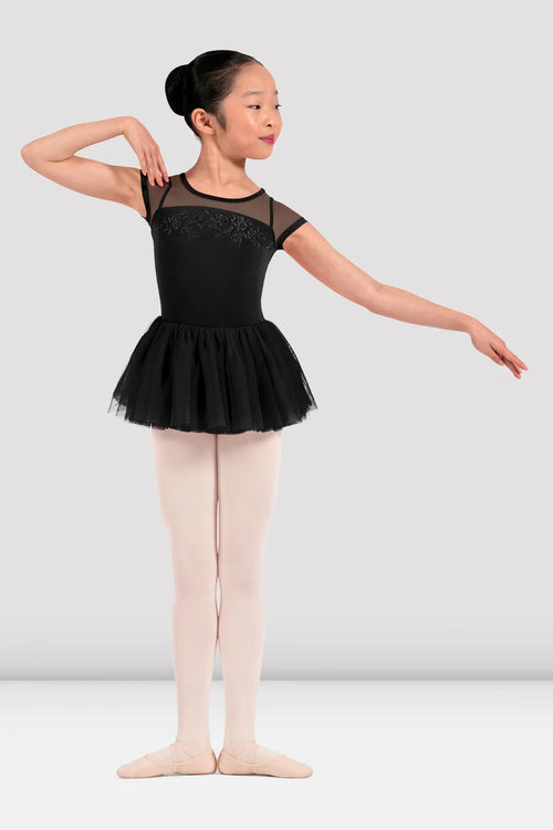 Mirella Floral Embellished Cap Sleeve Dance Dress