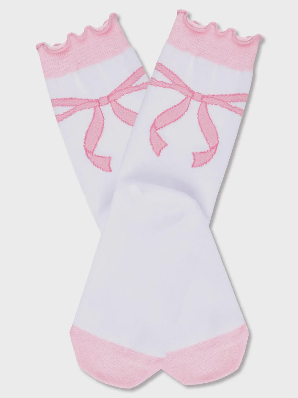 ISCREAM BOW SOCKS WITH RUFFLES