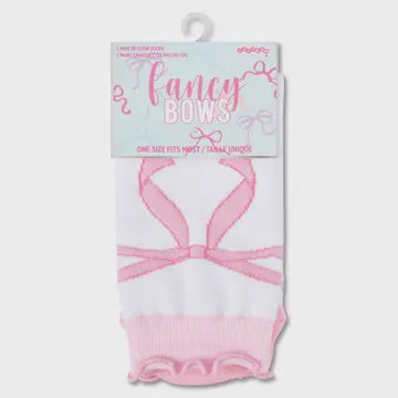 ISCREAM BOW SOCKS WITH RUFFLES