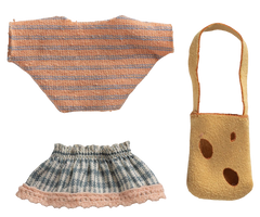 Maileg Clothes and Bag, Little Sister Mouse