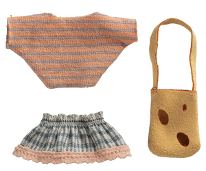 Maileg Clothes and Bag, Little Sister Mouse