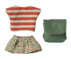 Maileg Clothes and Bag, Big Sister Mouse - Green