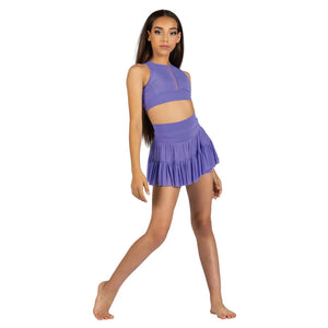 DANZNMOTION MESH SKORT W/POCKET ON SHORTS