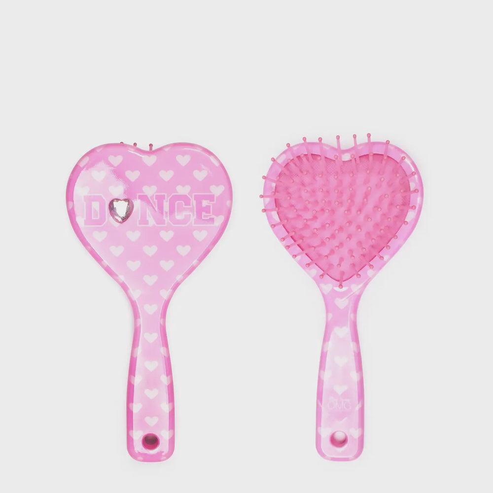 OMG ACCESSORIES  DANCE  HEART SHAPED HAIR BRUSH