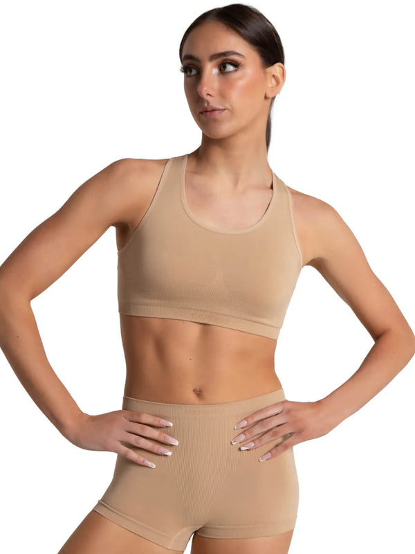 Capezio Ladies Seamless Racerback Sports Bra