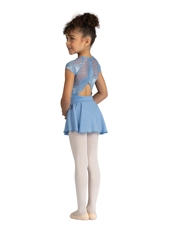 Danznmotion Lace Cap Sleeve Leotard Dress